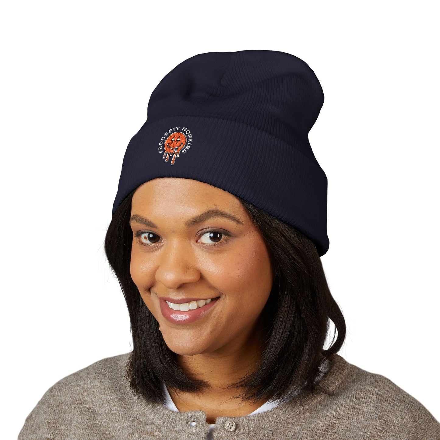 CFHK Smiley Face Embroidered Beanie