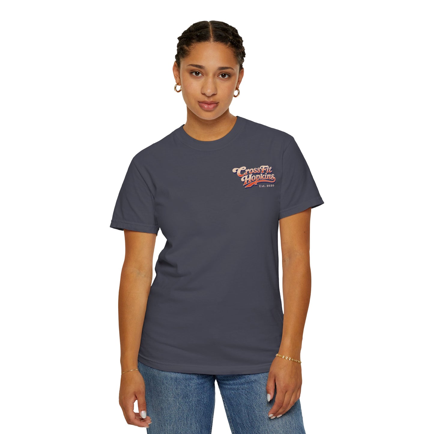 CrossFit Hopkins Referral T‑Shirt — “Where Everybody Knows Your Name” Retro Gym Tee