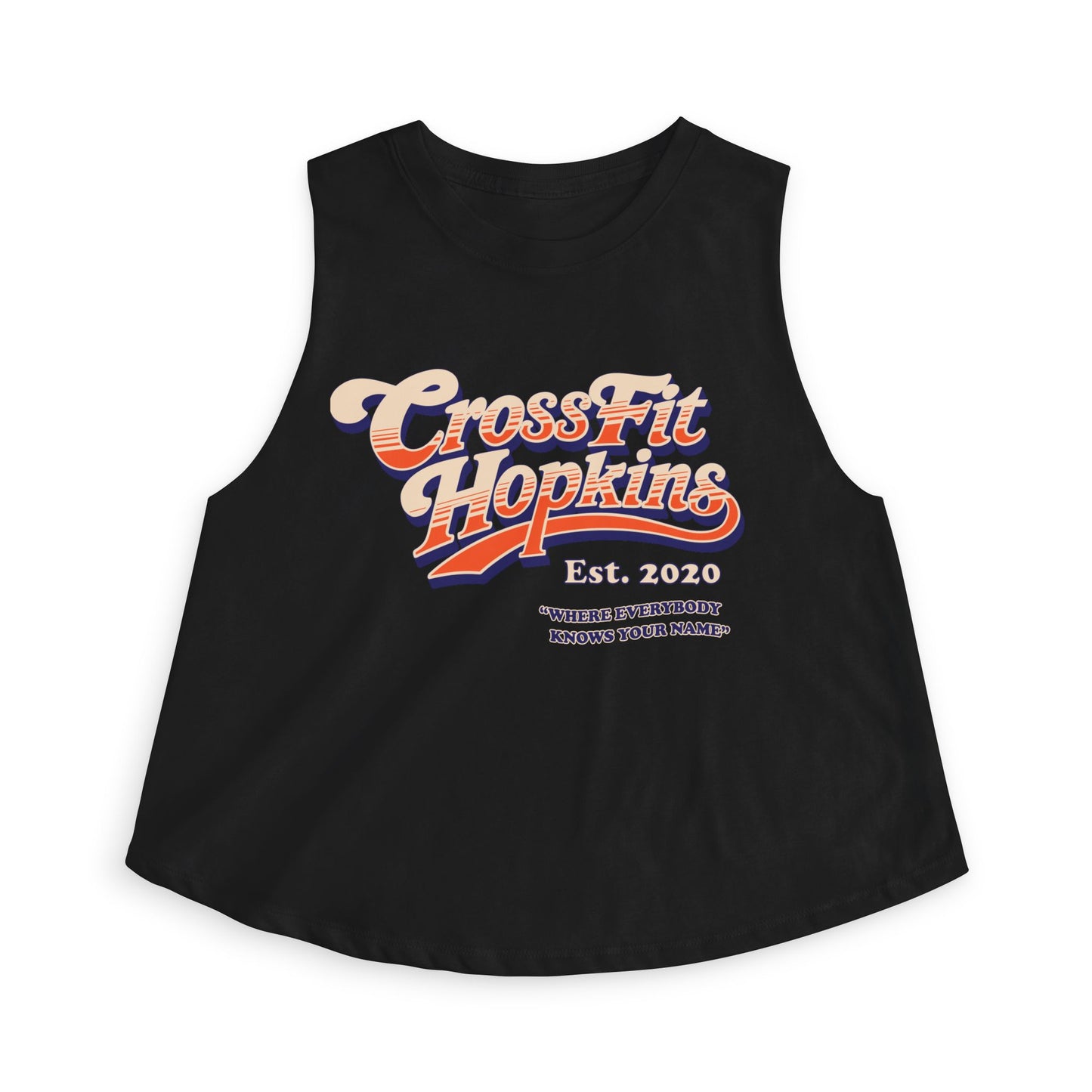 CrossFit Hopkins Women's Crop Top — Referral Tank, "Where Everybody Knows Your Name"