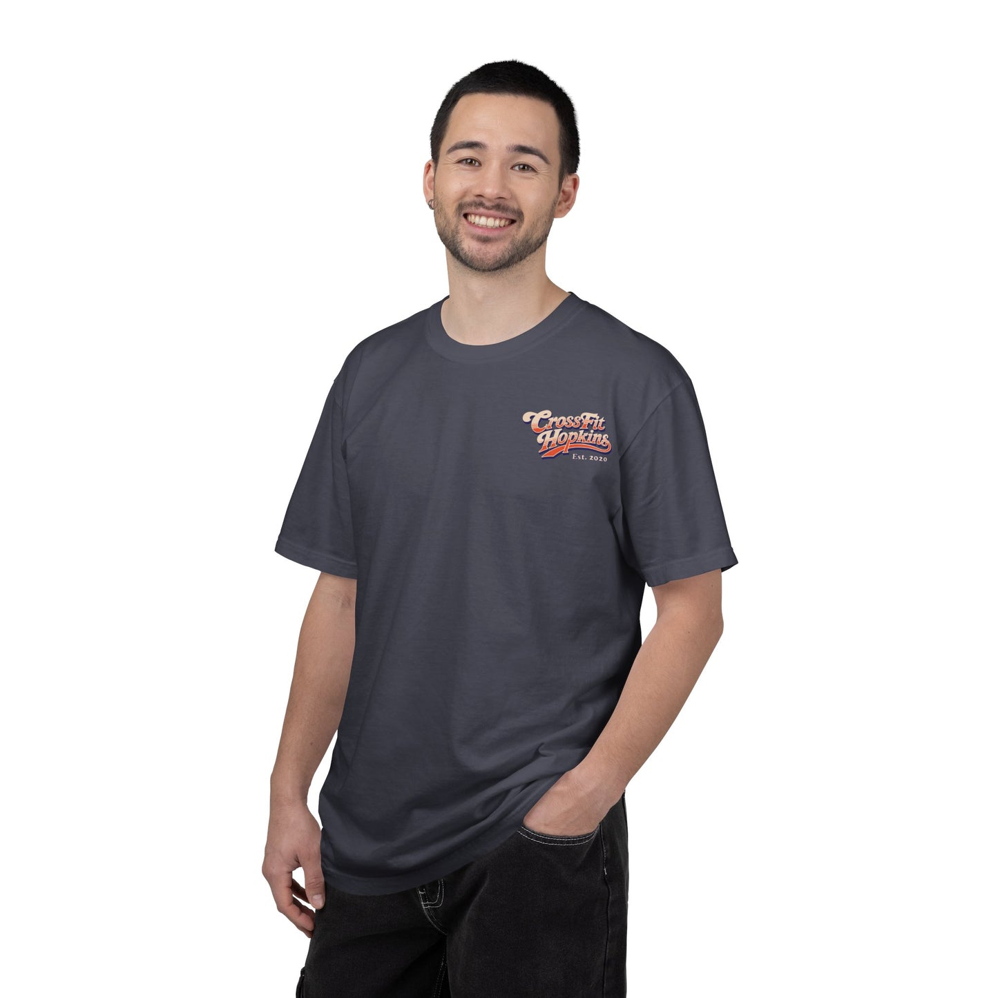 CrossFit Hopkins Referral T‑Shirt — “Where Everybody Knows Your Name” Retro Gym Tee